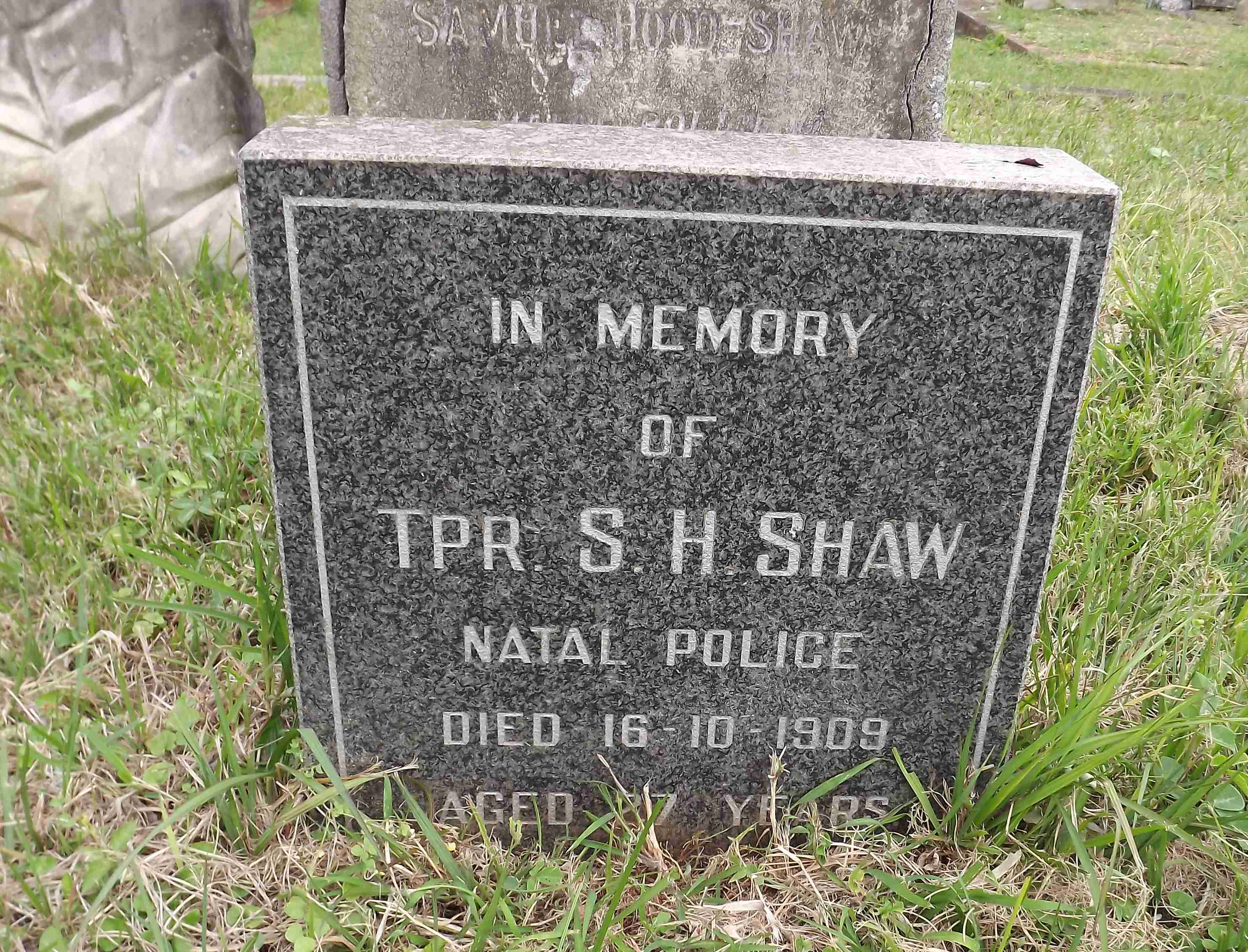 Photo from /search/photos/South Africa/Kwazulu Natal/DURBAN (STELLAWOOD) CEMETERY/shaw_sh.jpg